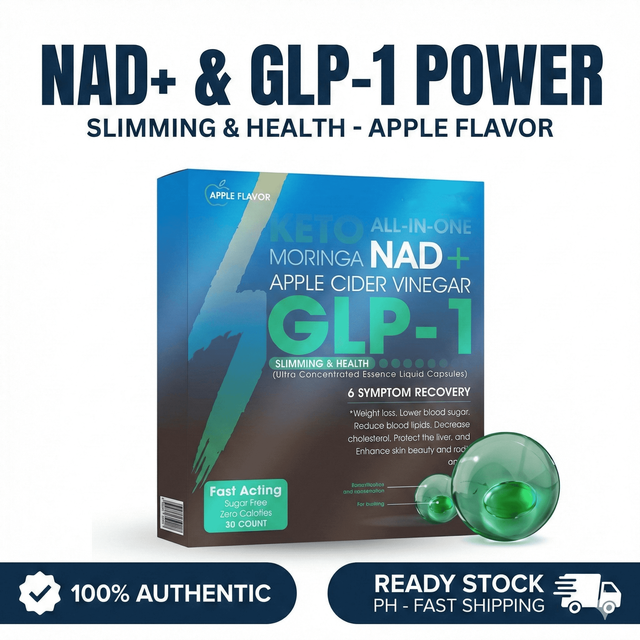 NaturaVive NAD+ & GLP-1 Power Capsules